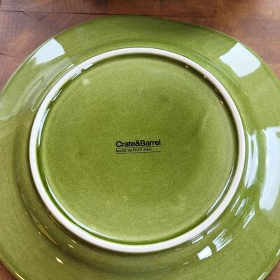 Lot 31: Crate & Barrel Green Plates 
