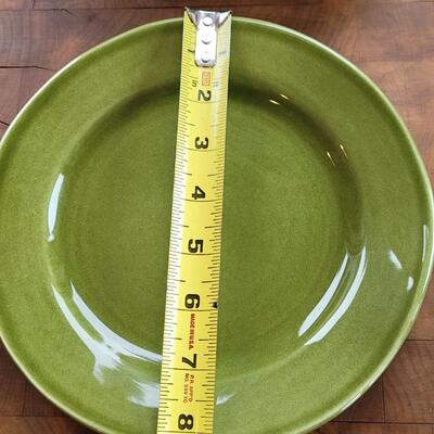 Lot 31: Crate & Barrel Green Plates 