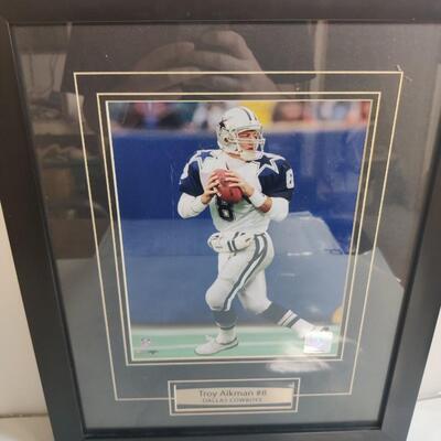 Troy Aikman #8 Dallas cowboys framed picture