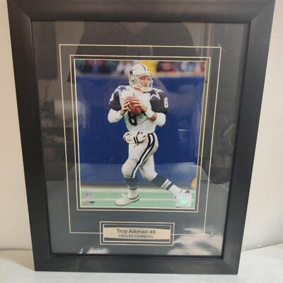 Troy Aikman #8 Dallas cowboys framed picture