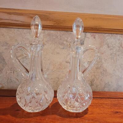 Lot 45: Crystal Cruet Bottles 