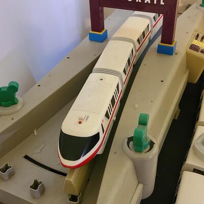 Lot 148: Disney Monorails (3), and Huge Track Display Set Up (Tracks, and Switch-track)