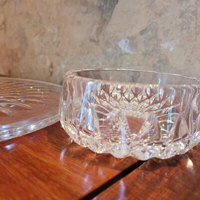Lot 46: Crystal Platter and Bowl