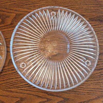 Lot 47: (2) Crystal Platters