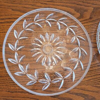 Lot 47: (2) Crystal Platters