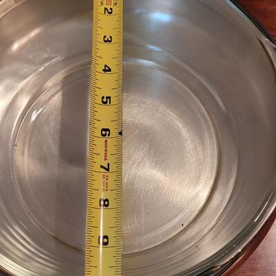 Lot 51: Silverplate Serving Dish and Pyrex Bowl