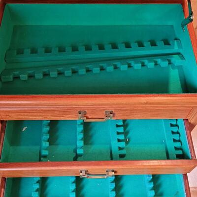 Lot 52: Flatware Chest 22" Ã— 14" Ã— 31.5"