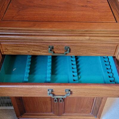 Lot 52: Flatware Chest 22" Ã— 14" Ã— 31.5"