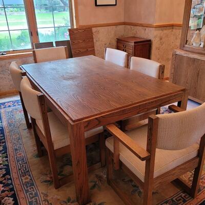Lot 59: Mid Century Modern Dining Table and Chairs