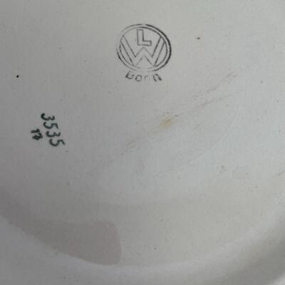 #38 Antique ROYAL BONN Poppelsdorf Faience Fabrique Pottery Wash Basin Large Bowl Germany