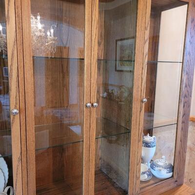 Lot 83: Mid Century Modern 2 piece China Cabinet 