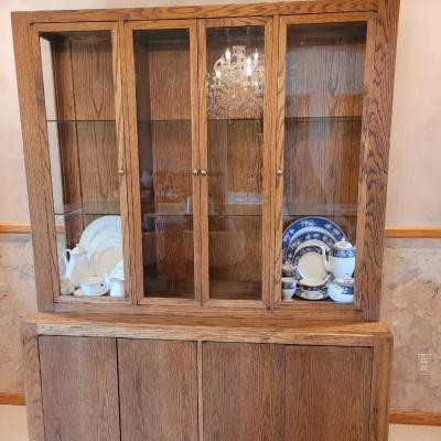 Lot 83: Mid Century Modern 2 piece China Cabinet 