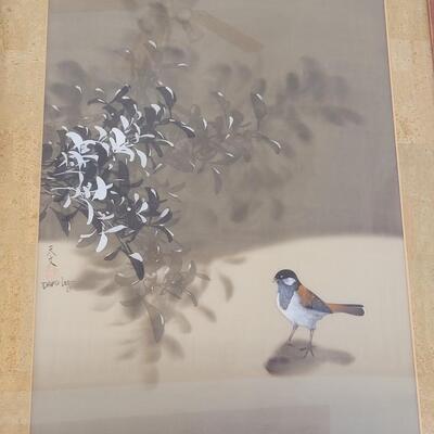 Lot 94: David Lee "Winter" Original Chinese Color in Silk Artwork with Paperwork 
