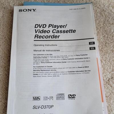 Lot 100: Sony DVD Player/ VHS Recorder with Manual and Remote
