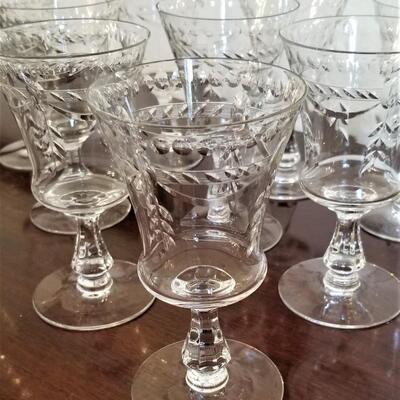 Lot #22  Lovely Set of Delicate Vintage Crystal Goblets