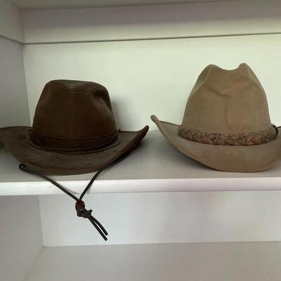 #64 Two Vintage Cowboy Western Hats