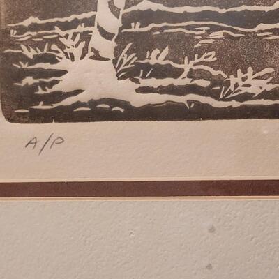Lot 110: Al Kaufman Artist Proof "Winter Sunrise" Intaglio Etching 