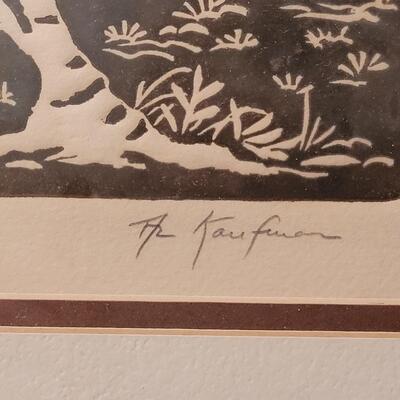 Lot 110: Al Kaufman Artist Proof "Winter Sunrise" Intaglio Etching 