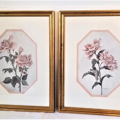 Lot #27  Pair of Framed Limited Edition Rose Prints