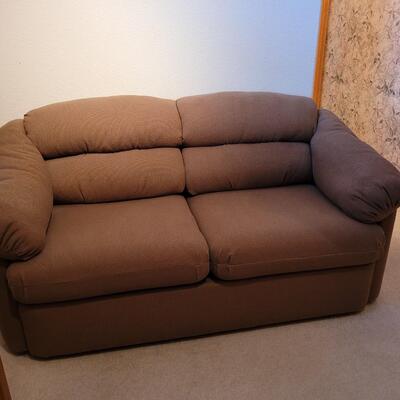 Lot 123: Brown Loveseat 