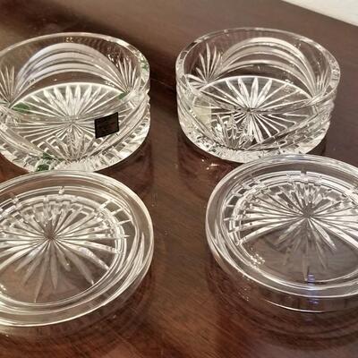 Lot #46  Pair of Waterford Marquis Dresser Jars