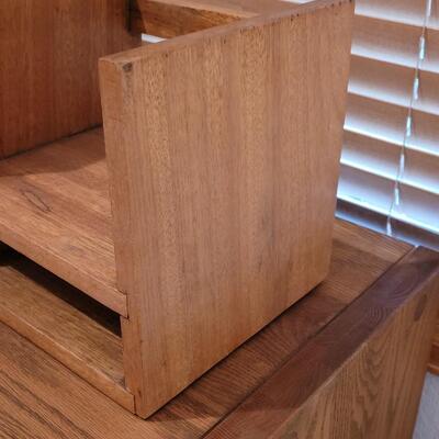 Lot 135: Wood Desk Top Organizer Shelf