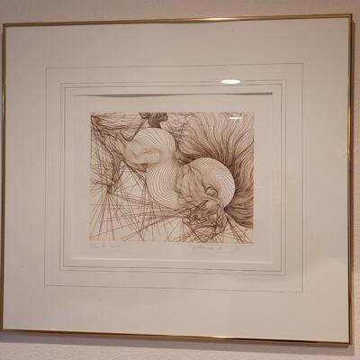 Lot 140: Guillaume Azoulay "La Chute"  Pencil Signed, Numbered and Titled with Certificate of Authenticity 