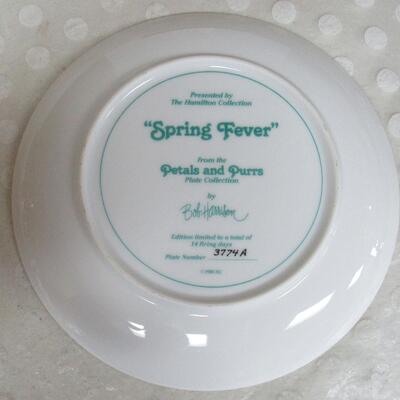 Petals and Purrs Collection, Spring Fever #3774A Plate