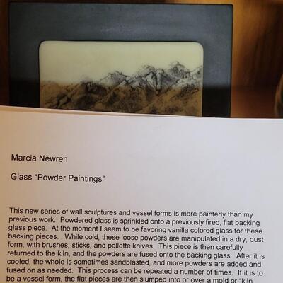 Lot 183: "The High Trail" Glass Powder Painting by Marcia  Newren