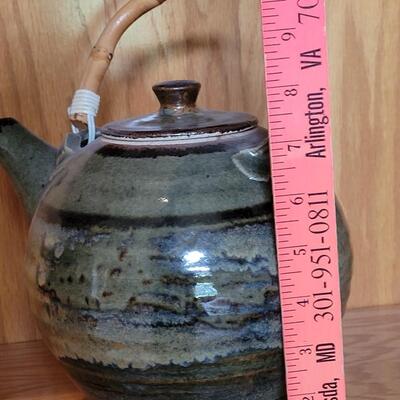 Lot 184: Tea Pot Pottery Signed