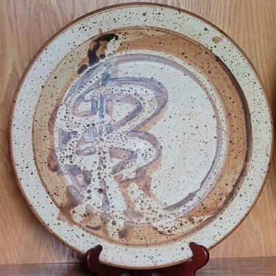 Lot 189: Large Pottery Plate with Stand