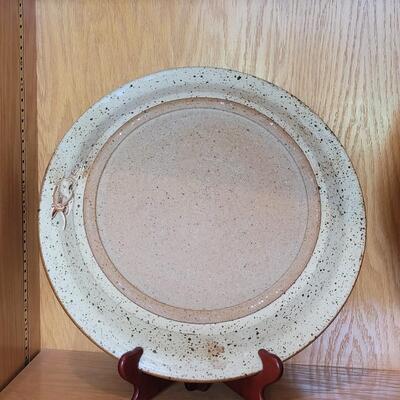 Lot 189: Large Pottery Plate with Stand