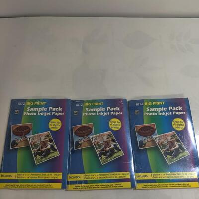 Photo inkjet paper samples