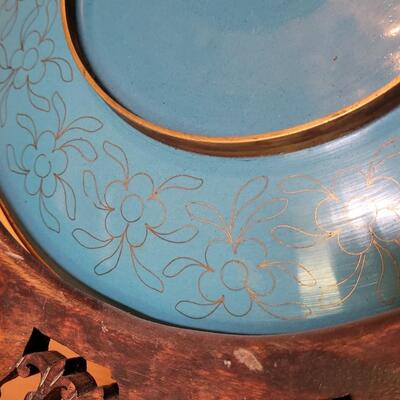 Lot 200: Cloisonne Plate with Stand