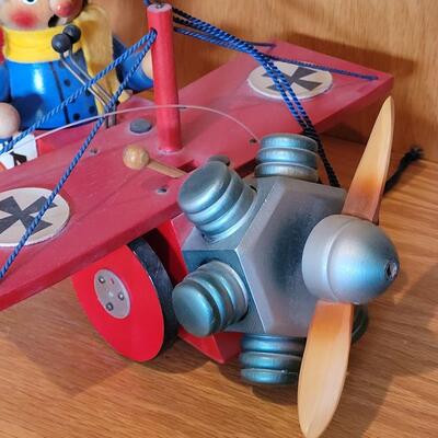 Lot 207: Fokker Dr 1 Wood Airplane (Hanging or sitting) REUGE Music box