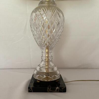 Lot 1 - Pair of Glass Lamps with Book Ends 