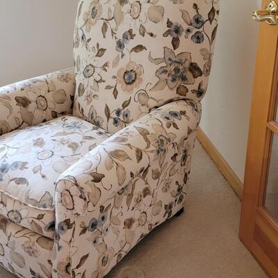Lot 218: Crate & Barrel Chair and Ottoman 