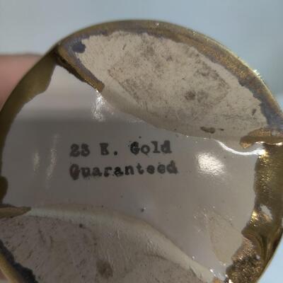 Gold painted decorative dish