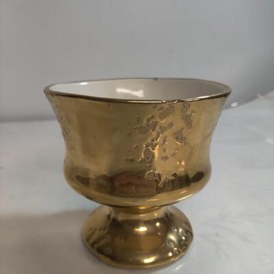 Gold painted decorative dish