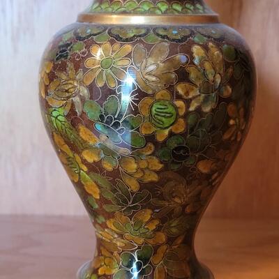 Lot 221: Cloisonne Vase with Stand