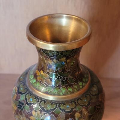 Lot 221: Cloisonne Vase with Stand