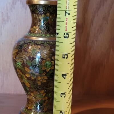 Lot 221: Cloisonne Vase with Stand
