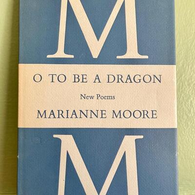 LOT 6 -  SIGNED Marianne Moore - O To Be A Dragon - Poetry Book