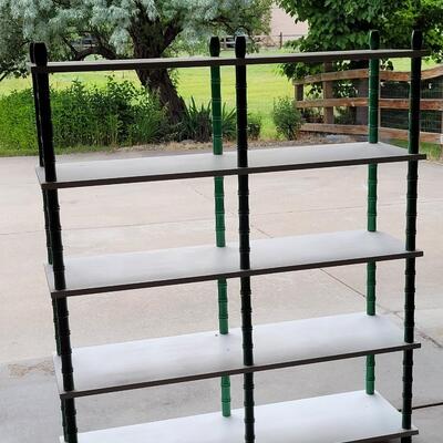 Lot 285: White and Green Shelf
