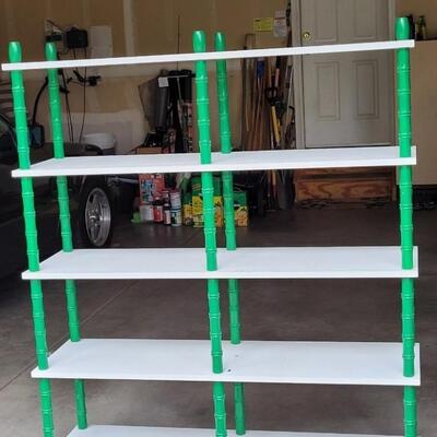 Lot 285: White and Green Shelf