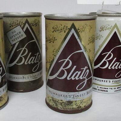Vintage - 7 Different Blatz Beer Cans None Newer than 30 Years Old. Read description for more info