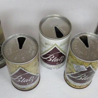 Vintage - 7 Different Blatz Beer Cans None Newer than 30 Years Old. Read description for more info