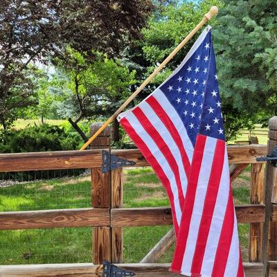 Lot 291: United States Flag with Pole (nylon)