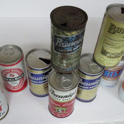 Vintage Beer Cans, 4 Different Breunig's, 2 Different Billy, and More. Read description for more info.
