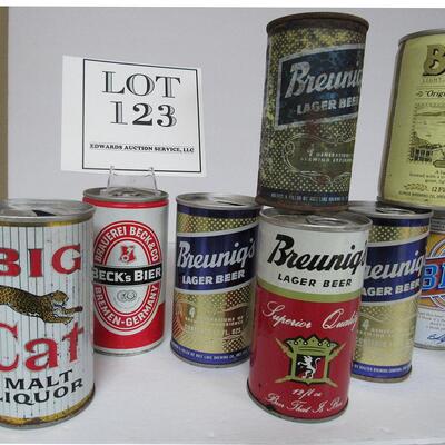 Vintage Beer Cans, 4 Different Breunig's, 2 Different Billy, and More. Read description for more info.